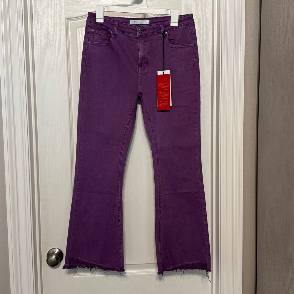 Q2 Purple Flare & Wide Leg Jeans